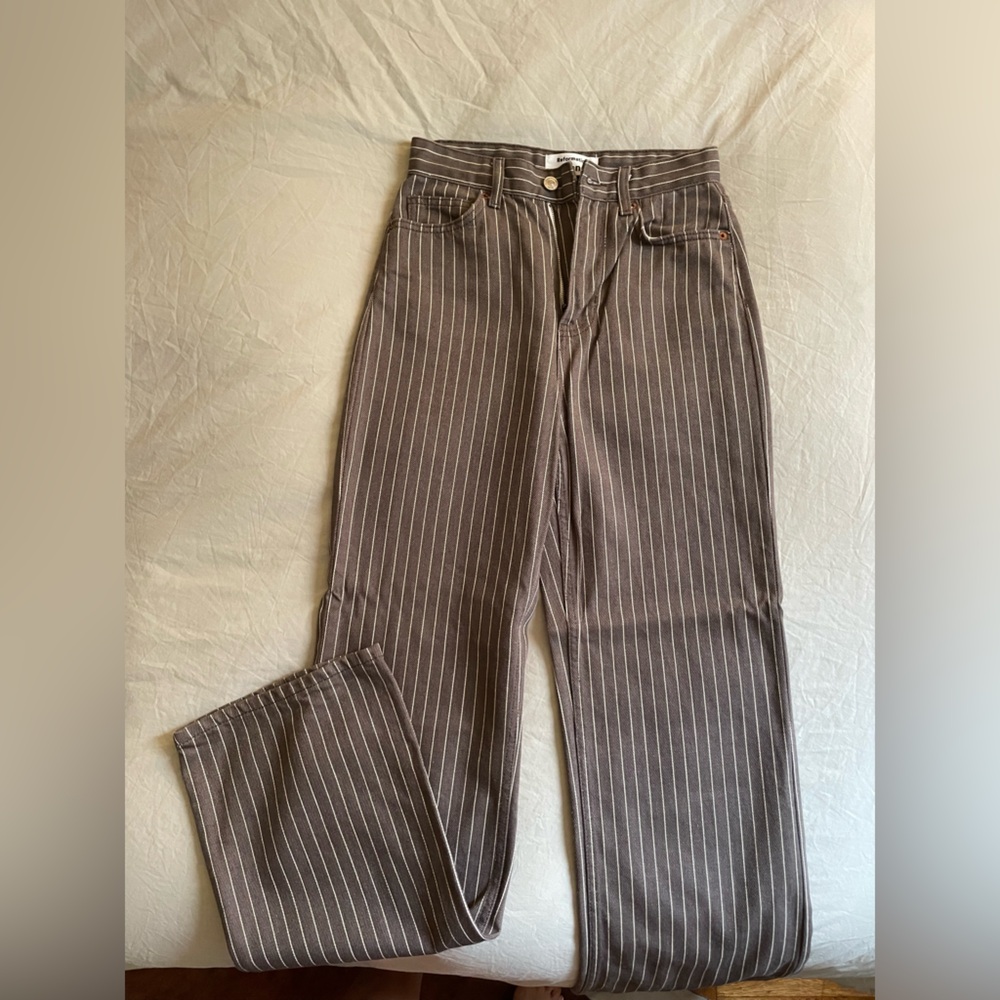 NWOT Reformation Brown Striped Jeans